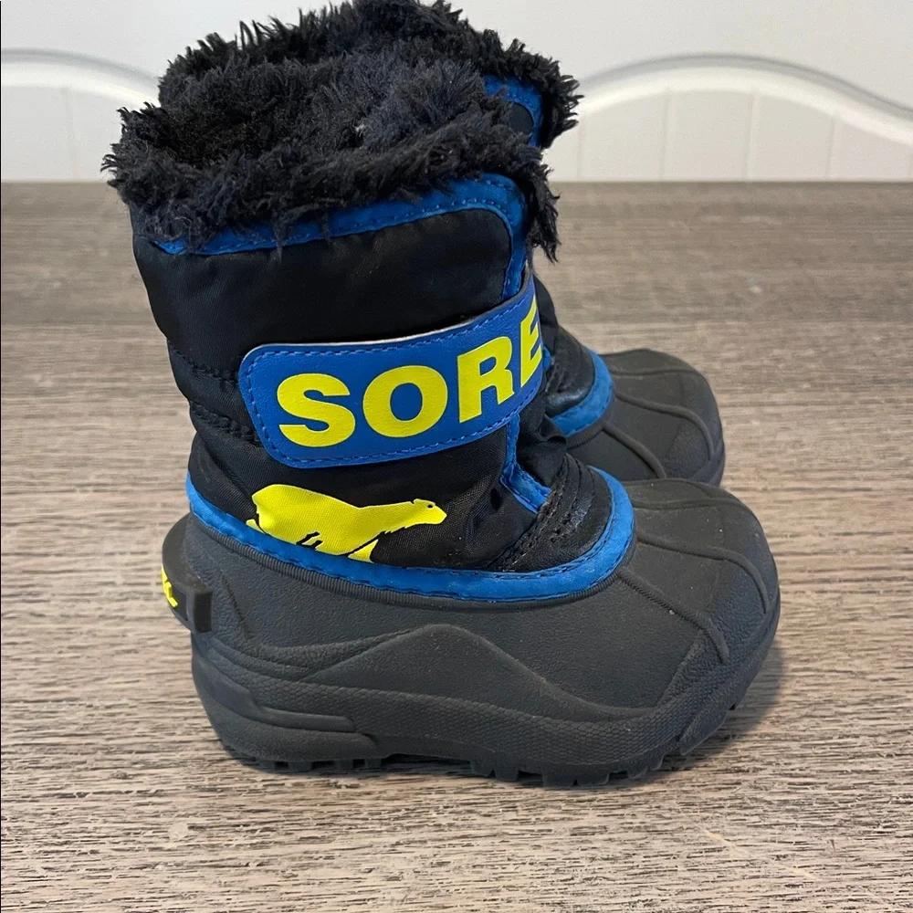 Sorel Winter Toddler -Baby - Size 6 - Snow Boots- Insulated -Commander - Black‎